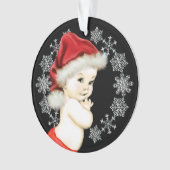 Silver Snowflakes Baby Boy Eerste Kerstdag Ornament (voorkant)