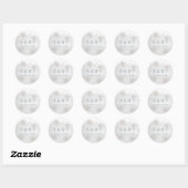 Silver Snowflakes Baby Het is koud buiten Ronde Sticker (Vel)