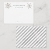 Silver Snowflakes Baby shower Advies Kaarten (Voorkant / Achterkant)