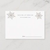 Silver Snowflakes Baby shower Advies Kaarten (Voorkant)