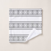 Silver Snowflakes Bad Handdoek (Wasdoekje)
