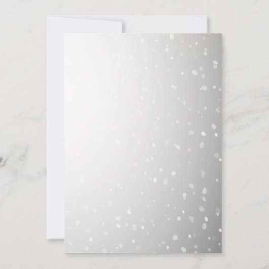 Silver Snowflakes, Balls Company Kerstparty Kaart (Achterkant)