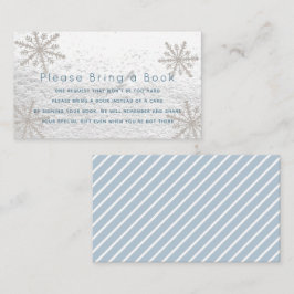 Silver Snowflakes Blue Neem een boekkaart mee Informatiekaartje