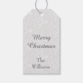 Silver Snowflakes Cadeaulabel (Voorkant)
