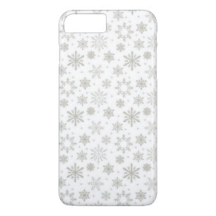 Silver Snowflakes Design iPhone Case
