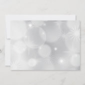 Silver Snowflakes Elegant Corporate Holiday Party Kaart (Achterkant)