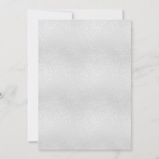 Silver snowflakes elegant winter birthday kaart (Achterkant)