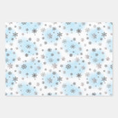Silver Snowflakes en mistletoe met blauw Inpakpapier Vel (Voorkant)