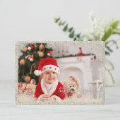 Silver Snowflakes Feestdagenkaart (Staand voorkant)
