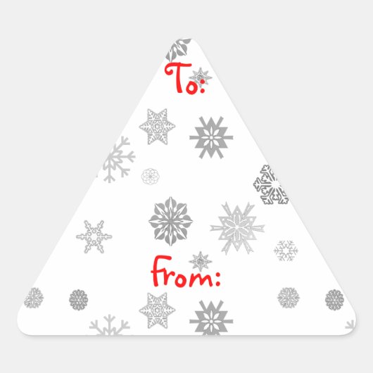Silver Snowflakes Gift Labels (Voorkant)