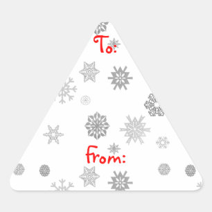 Silver Snowflakes Gift Labels