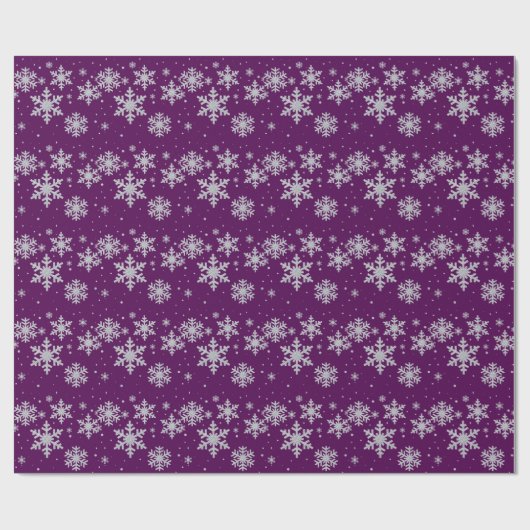 Silver Snowflakes Holiday Wrapping Paper Cadeaupapier (Vlak)