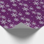 Silver Snowflakes Holiday Wrapping Paper Cadeaupapier (Hoek)