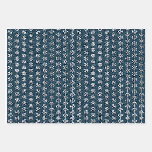 Silver Snowflakes Inpakpapier Vel (Voorkant 2)