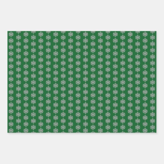 Silver Snowflakes Inpakpapier Vel (Voorkant 3)