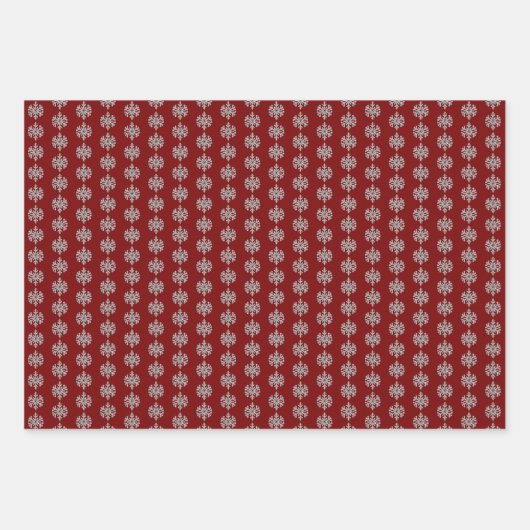 Silver Snowflakes Inpakpapier Vel (Voorkant 2)