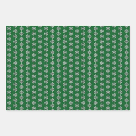 Silver Snowflakes Inpakpapier Vel (Voorkant 3)