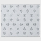 Silver Snowflakes kerst Cadeaupapier (Vlak)