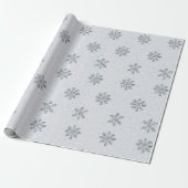 Silver Snowflakes kerst Cadeaupapier (Uitgerold)