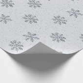 Silver Snowflakes kerst Cadeaupapier (Hoek)