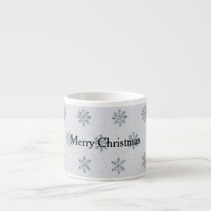 Silver Snowflakes kerst Espresso Kop