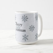Silver Snowflakes kerst Koffiemok (Voorkant rechts)
