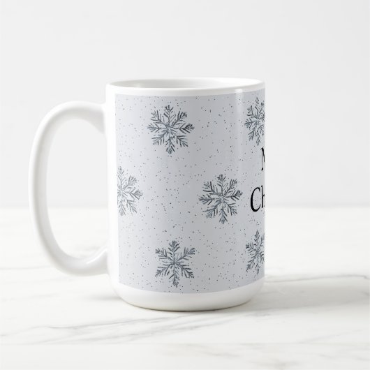 Silver Snowflakes kerst Koffiemok (Links)
