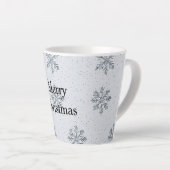 Silver Snowflakes kerst Latte Mok (Rechterhoek)