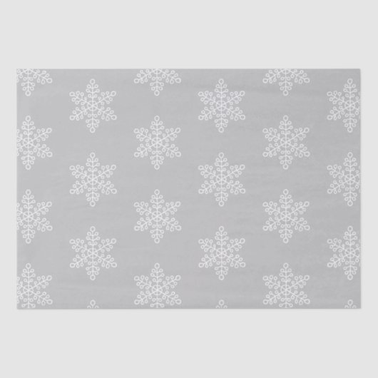 Silver Snowflakes kerst Tissuepapier (Voorkant)