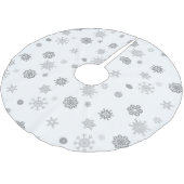 Silver Snowflakes Kerstboom Rok (Gekanteld)