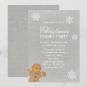 Silver Snowflakes kerstfeest Kaart (Voorkant / Achterkant)