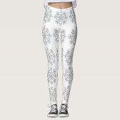 Silver Snowflakes-Leggings Leggings (Voorkant)