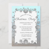 Silver Snowflakes, Lijst Corporate Kerstparty Kaart (Voorkant)