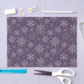 Silver Snowflakes Paarse patroon Tissuepapier (Craft)