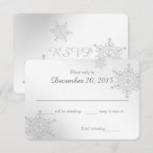 Silver Snowflakes Response Kaart (Voorkant / Achterkant)