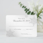 Silver Snowflakes Response Kaart (Staand voorkant)