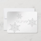 Silver Snowflakes Response Kaart (Achterkant)