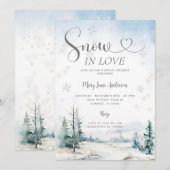 Silver Snowflakes Snow verliefd op Vrijgezellenfee Kaart (Voorkant / Achterkant)