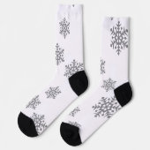 Silver Snowflakes Socks Sokken (Links)