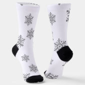 Silver Snowflakes Socks Sokken (Gebogen)