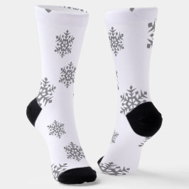 Silver Snowflakes Socks Sokken