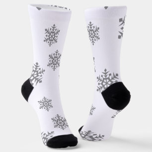 Silver Snowflakes Socks Sokken