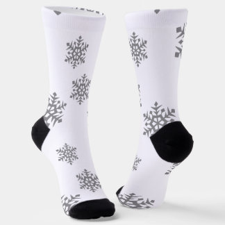 Silver Snowflakes Socks Sokken