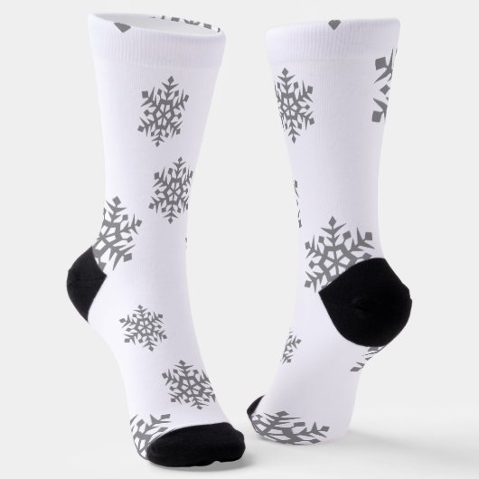 Silver Snowflakes Socks Sokken (Gebogen)