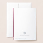 Silver Snowflakes Striped Folie Card voor kerstmis Kaarten (Met envelop)