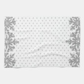 Silver Snowflakes Theedoek (Horizontaal)