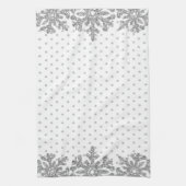 Silver Snowflakes Theedoek (Verticaal)