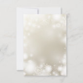 Silver Snowflakes | Uitnodiging voor kerstfeest (Achterkant)