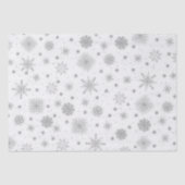 Silver Snowflakes White Design Tissuepapier (Voorkant)