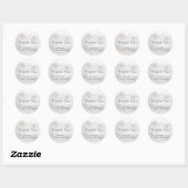 Silver Snowflakes White Snow Baby shower Dank u Ronde Sticker (Vel)